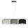 Lampe à suspendre métal tissu E27 100 cm gris graphite noir