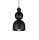 Lampe à suspendre noire métal Loft Design E27 L:17 cm ronde