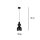 Lampe à suspendre noire métal Loft Design E27 L:17 cm ronde