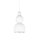 Lampe à suspendre blanche métal Loft Design E27 L:17 cm ronde
