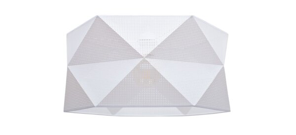 Suspension moderne tissu faible éblouissement E27 L:70 blanc or