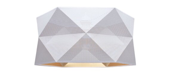 Suspension moderne tissu faible éblouissement E27 L:70 Blanc Beige