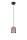 Suspension ronde métal noir rose E27 Ø11 cm Loft