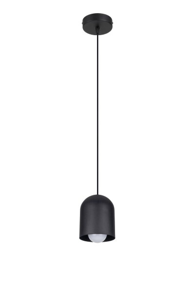 Suspension ronde métal noir E27 Ø11 cm Loft