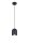 Suspension ronde métal noir E27 Ø11 cm Loft
