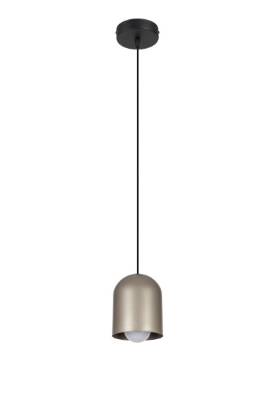 Suspension ronde métal noir or E27 Ø11 cm Loft