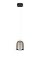 Suspension ronde m&eacute;tal noir or E27 &Oslash;11 cm Loft