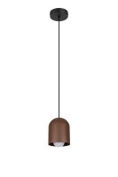 Lampe &agrave; suspendre ronde Noir Marron E27 &Oslash;11...