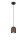 Lampe à suspendre ronde Noir Marron E27 Ø11 cm Loft