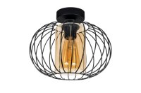 Lampe de plafonnier E27 Ø25 cm noir miel...