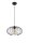 Suspension ronde noire métal Ø34 cm E27 Retro