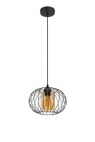 Lampe à suspendre E27 ronde Ø25 cm noir...