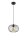 Lampe à suspendre métal E27 ronde Ø25 cm noir design rétro