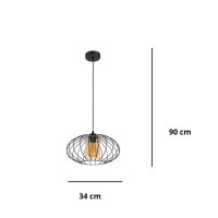 Blendarme Suspension Noir Miel Ø34 cm E27...
