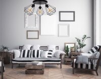Spot de plafond noir flexible métal E27 L:55 cm...