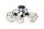 Lampe de plafonnier noir rétro métal E27 L:65 cm 3-flamme