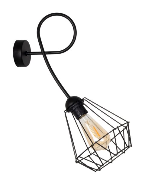 Applique noire métal H:50 cm E27 jusquà 60 W Rétro