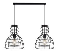 Lampe à suspendre noire fil métal 85 cm...