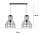 Lampe à suspendre noire fil métal 85 cm 2-flmg E27 Loft
