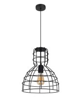 Lampe à suspendre noire Abat-jour en fil...