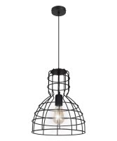 Lampe à suspendre noire Abat-jour en fil...