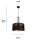 Lampe à suspendre décorative en métal L:40 cm E27 Noir Or