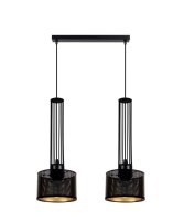 Longue lampe &agrave; suspendre m&eacute;tal 70 cm 2-flmg...