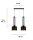 Longue lampe à suspendre métal 70 cm 2-flmg E27 noir or