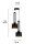 Lampe à suspendre décorative métal 2 flammes E27 noir or