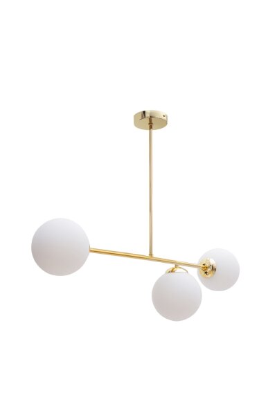 Lampe de plafonnier doré Boules de verre à faible éblouissement E27 métal