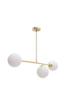 Lampe de plafonnier doré Boules de verre à...