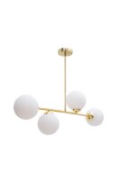 Lampe de plafonnier doré Boules de verre à...