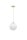 Plafonnier doré verre anti-éblouissement Ø12 cm E27 métal