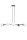 Lampe à suspendre anti-éblouissement verre métal 100 cm long E27 noir