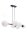 Lampe à suspendre anti-éblouissement verre métal 100 cm long E27 noir