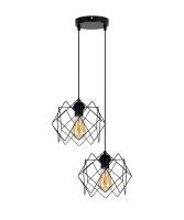 Loft Lampe à suspendre Noir Métal L:20 cm...