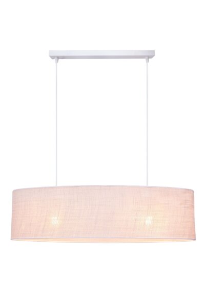 Suspension chaleureuse Abat-jour en tissu 2 flammes E27 70 cm