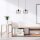 Lampe à suspension allongée Loft Noir Métal E27 2 flammes