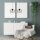Lampe à suspension allongée Loft Noir Métal E27 2 flammes