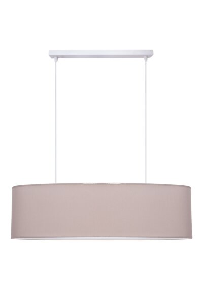 Suspension cosy tissu brun 2 flammes E27 70 cm
