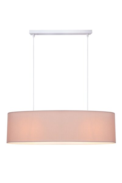 Suspension cosy tissu brun 2 flammes E27 70 cm