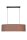 Confortable lampe à suspendre tissu brun 2 flammes E27 70 cm