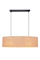 Confortable lampe à suspendre Tissu Noir Naturel 2...