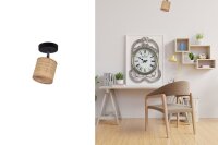 Spot de plafond flexible tissu brun peu...
