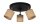 Spot de plafond flexible tissu anti-éblouissement brun E27 3 flammes