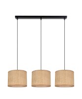 Blendarme Lampe à suspendre Tissu Marron 3-flmg 70...