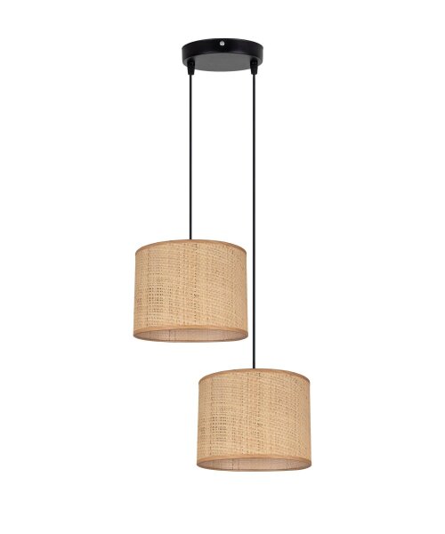 Blendarme Lampe suspendue rotin brun E27 L:22 cm Moderne