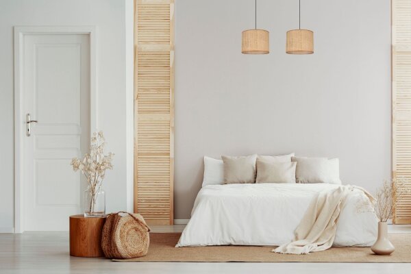 Blendarme Suspension Tissu Marron E27 50 cm allongé