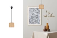 Blendarme Lampe à suspendre tissu brun E27...