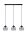 Lampe à suspendre anti-éblouissement métal verre fumé E27 L:62 cm 3-flmg
